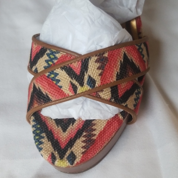 Stacked platform wedge heel sandals - Picture 2 of 8